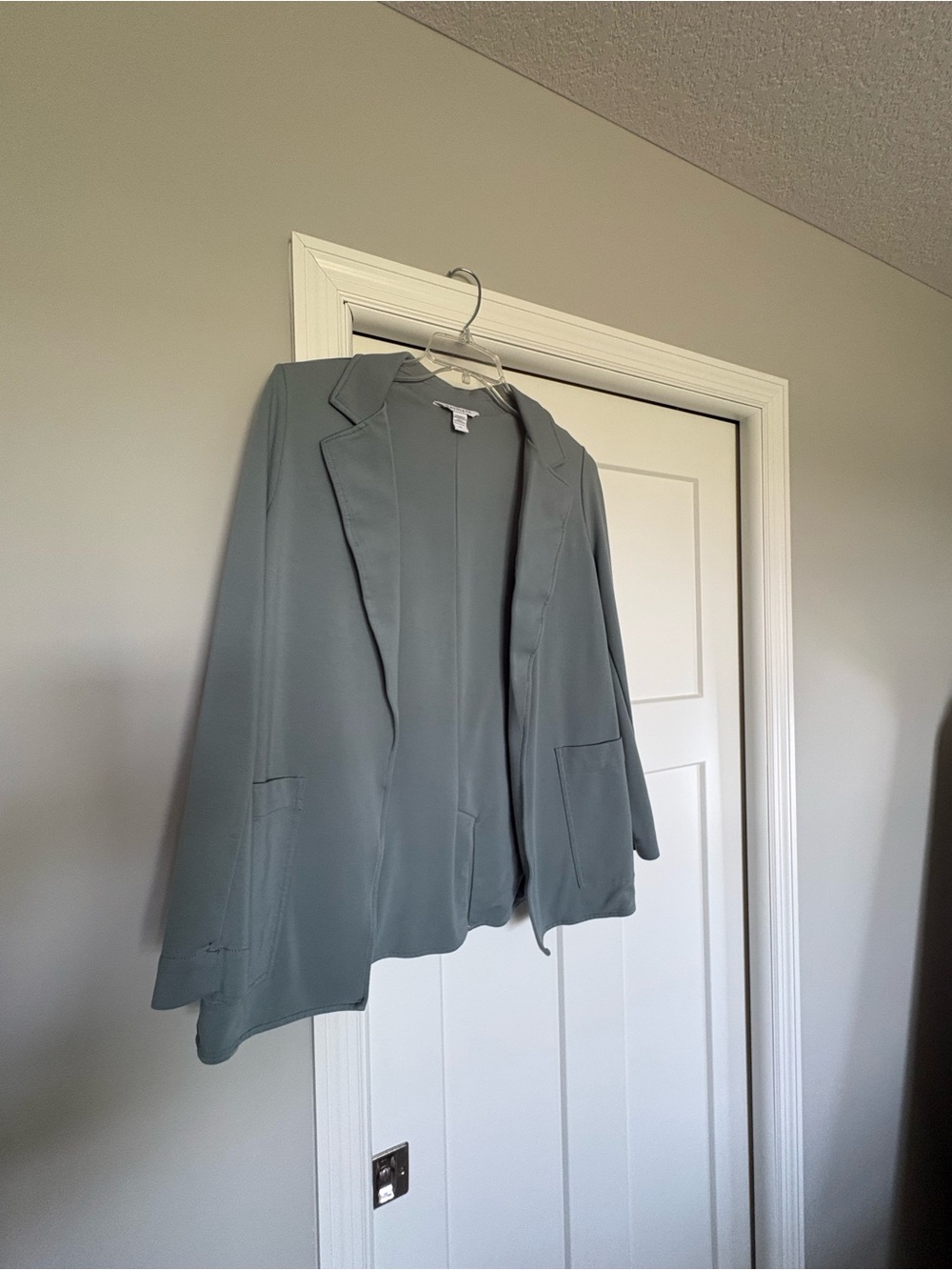 Athleta Sage Green Open-Front Blazer